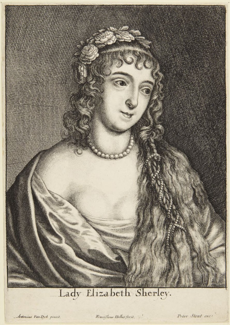 Lady Elizabeth Sherleyová od Wenceslaus Hollar