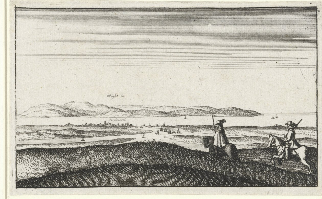 Krajina s výhledem na Isle of Wight od Wenceslaus Hollar