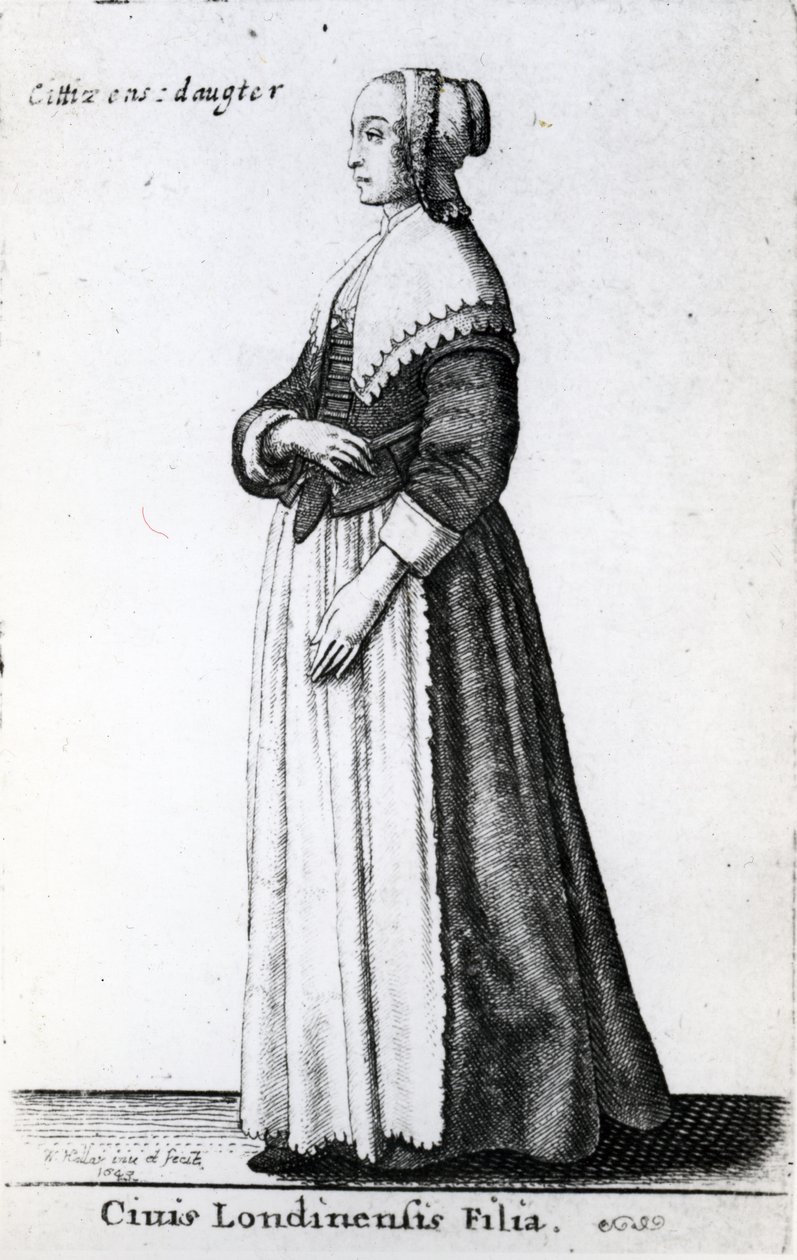 Dcera londýnského občana, 1643 od Wenceslaus Hollar