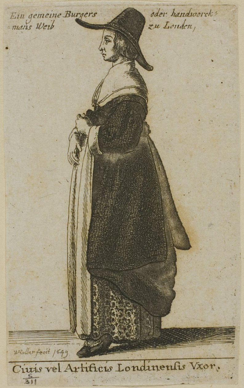 Londýnská manželka od Wenceslaus Hollar
