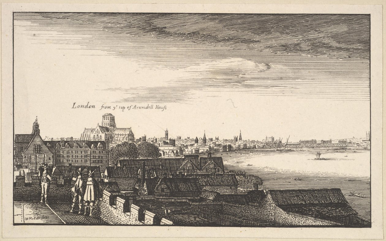 Londýn z Arundel House, kopie, 17. století. od Wenceslaus Hollar