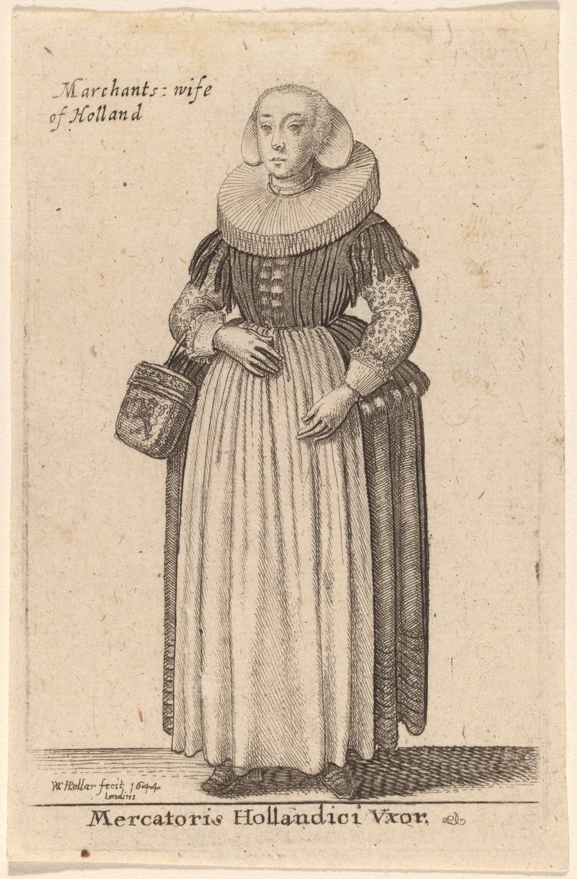 Manželka holandského obchodníka od Wenceslaus Hollar