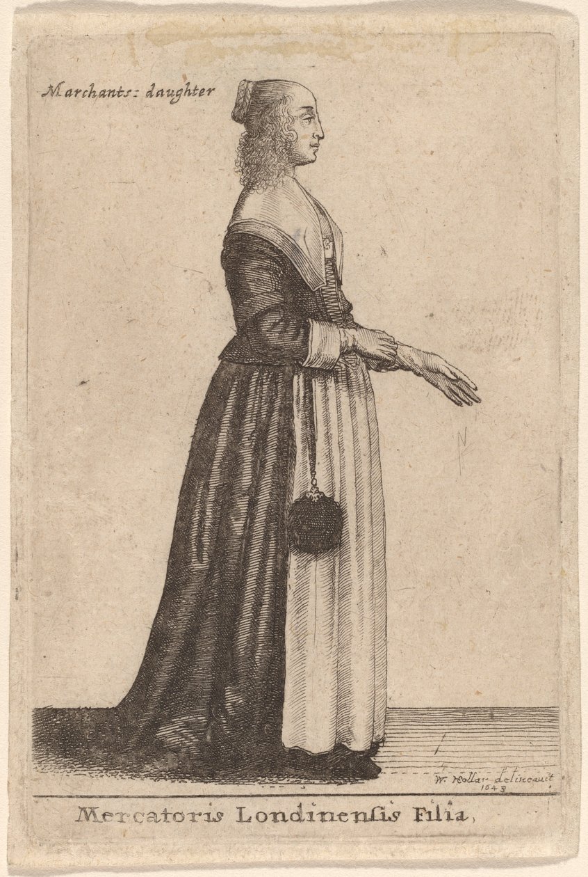 Dcera londýnského obchodníka od Wenceslaus Hollar