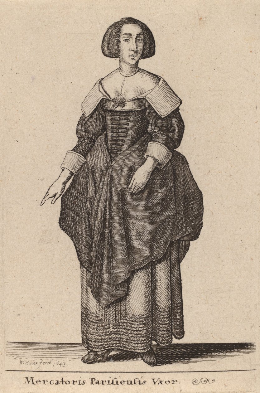 Manželka pařížského obchodníka, 1643. od Wenceslaus Hollar