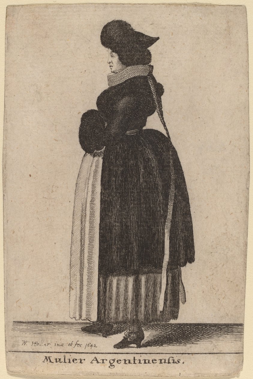 Argentinská žena od Wenceslaus Hollar