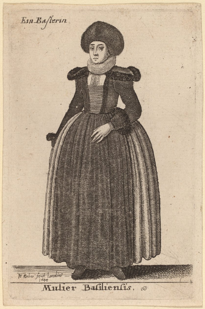 Žena z Basileje od Wenceslaus Hollar
