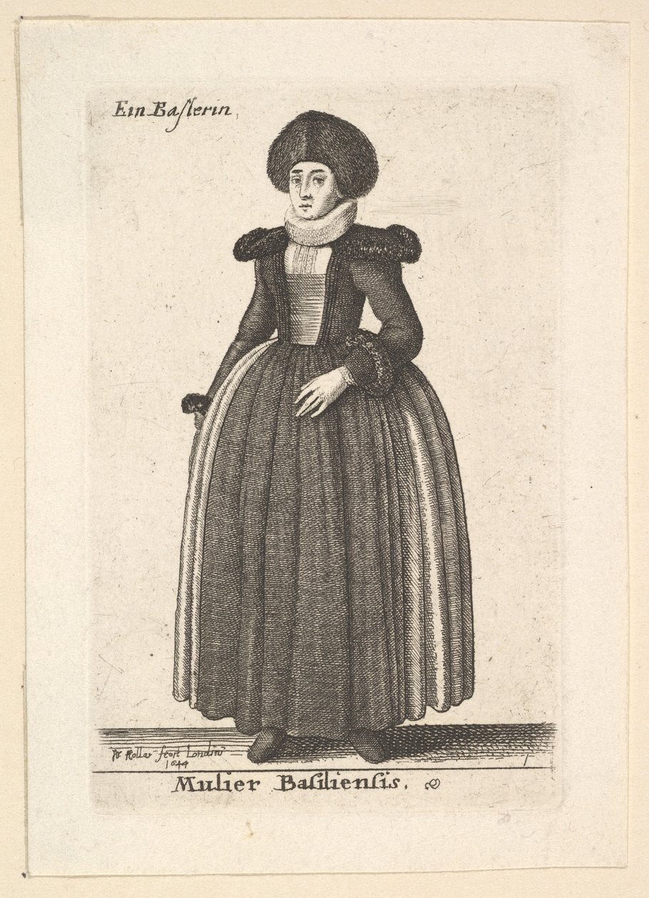 Žena z Basileje od Wenceslaus Hollar