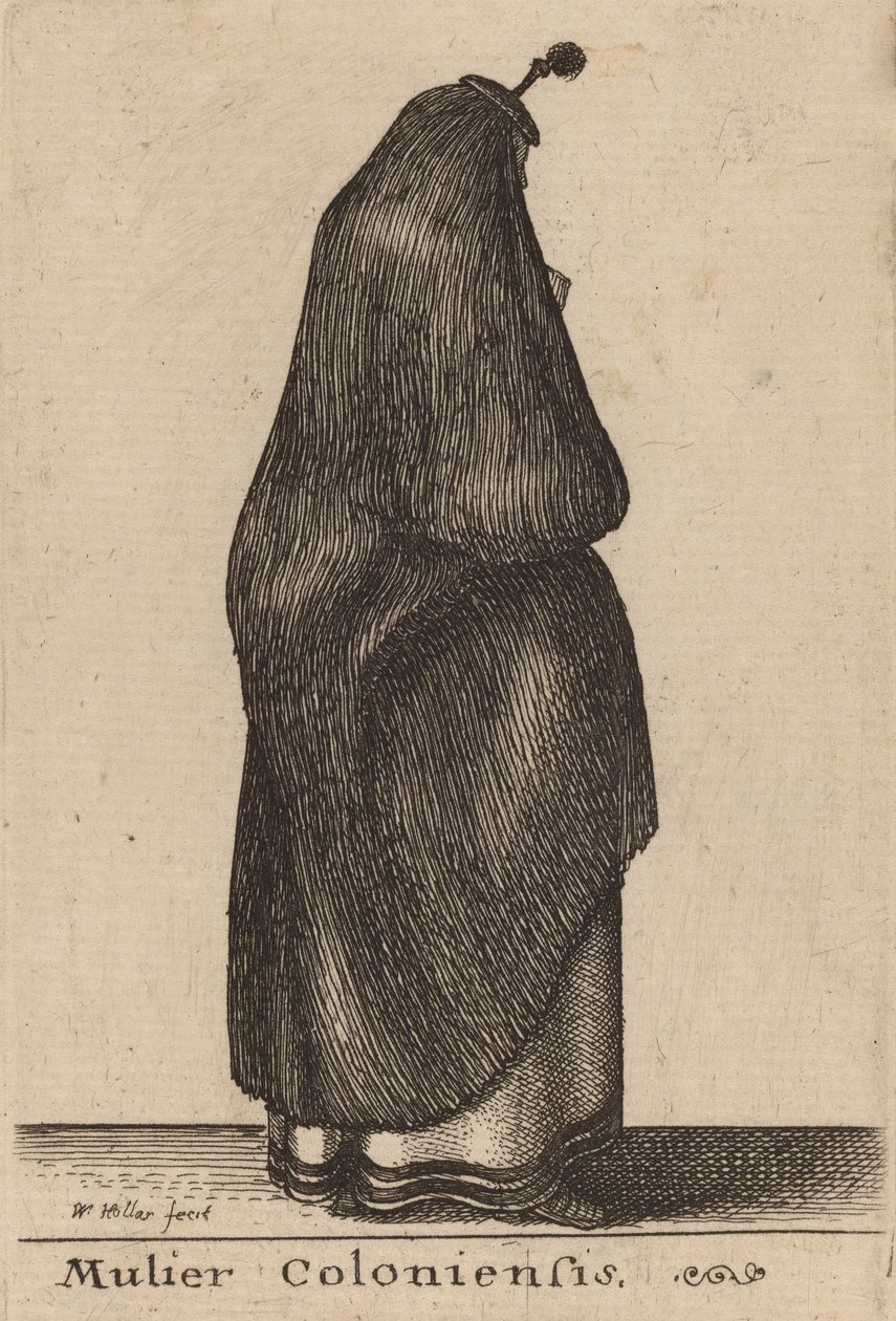kolínská žena. od Wenceslaus Hollar