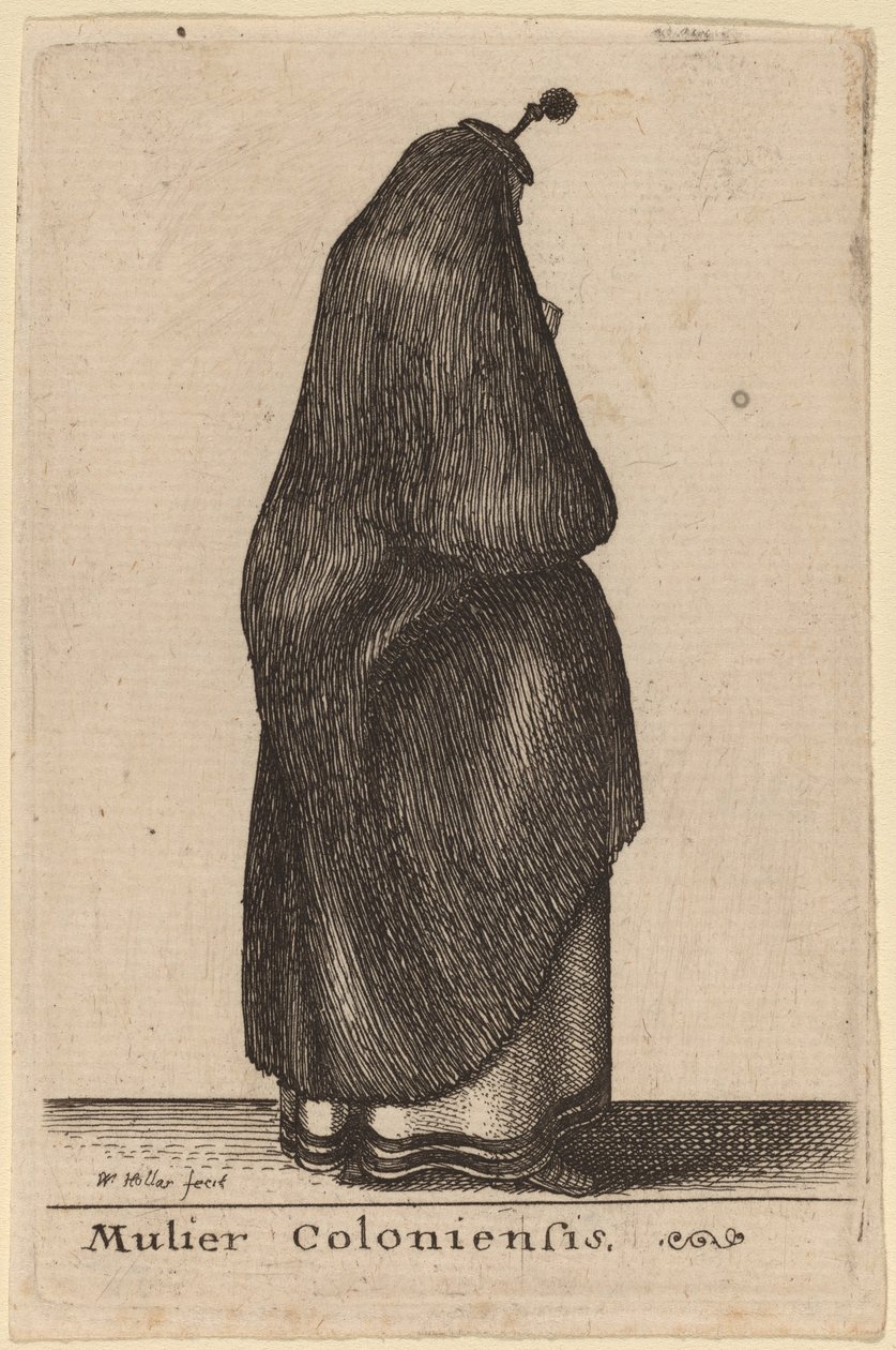 Žena z Kolína od Wenceslaus Hollar