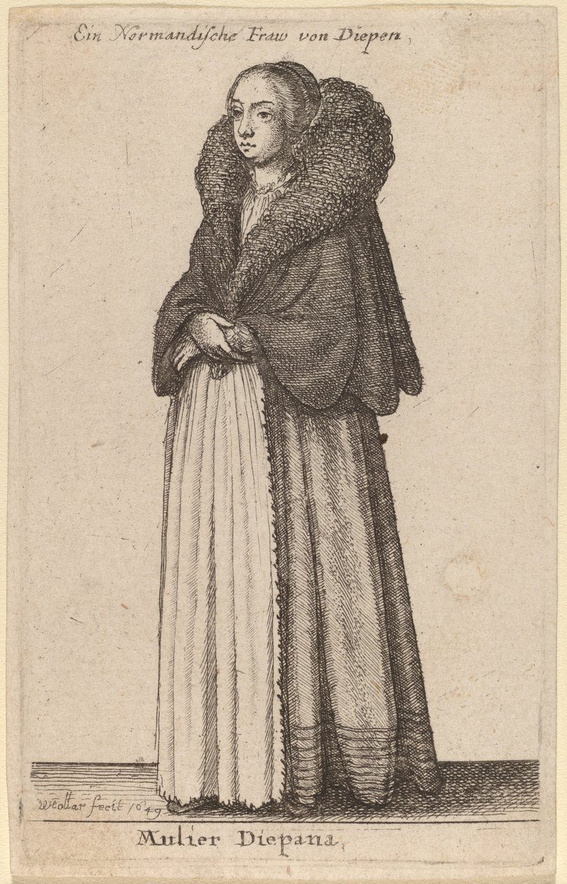 Diepana manželka od Wenceslaus Hollar