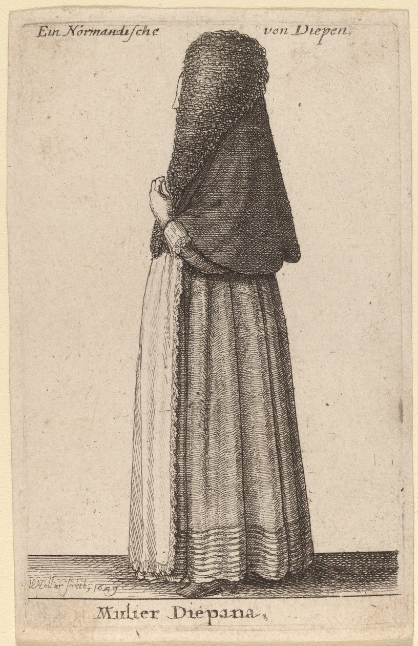 Diepana manželka od Wenceslaus Hollar