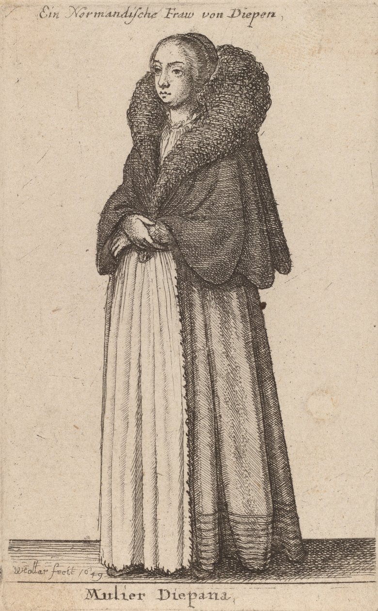 Žena Diepana, 1649 od Wenceslaus Hollar