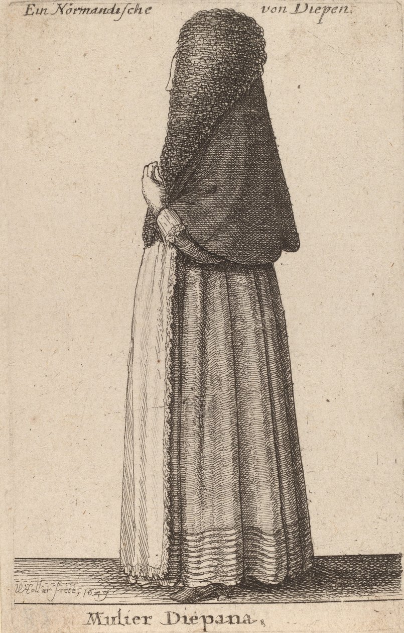 Žena Diepana, 1649 od Wenceslaus Hollar