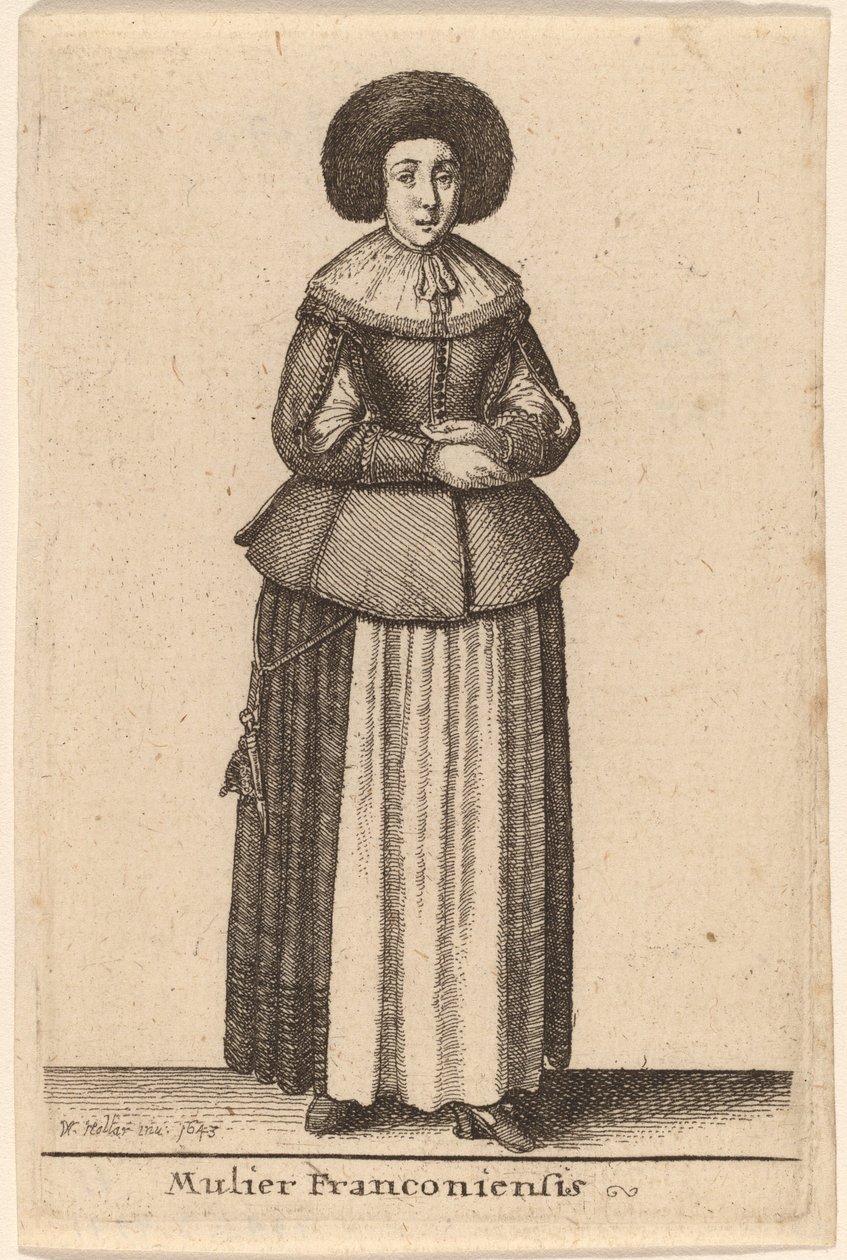 Francká žena od Wenceslaus Hollar