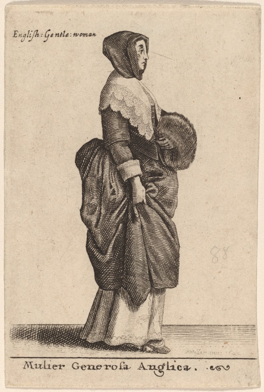 Velkorysá Angličanka od Wenceslaus Hollar