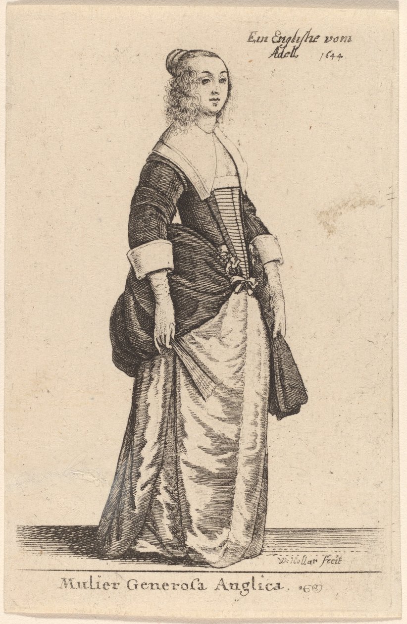 Velkorysá Angličanka od Wenceslaus Hollar