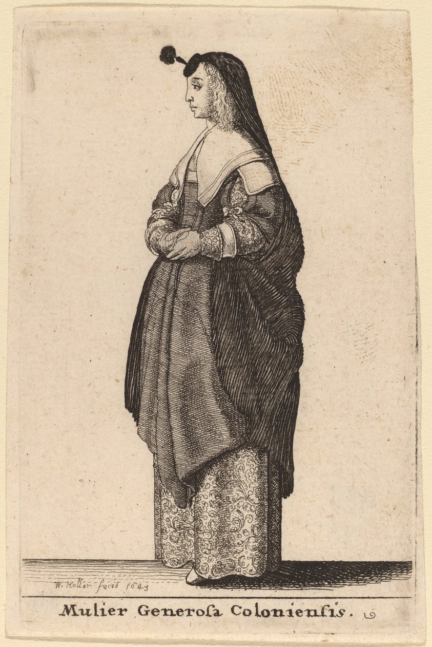 Štědrá žena z Kolína nad Rýnem od Wenceslaus Hollar