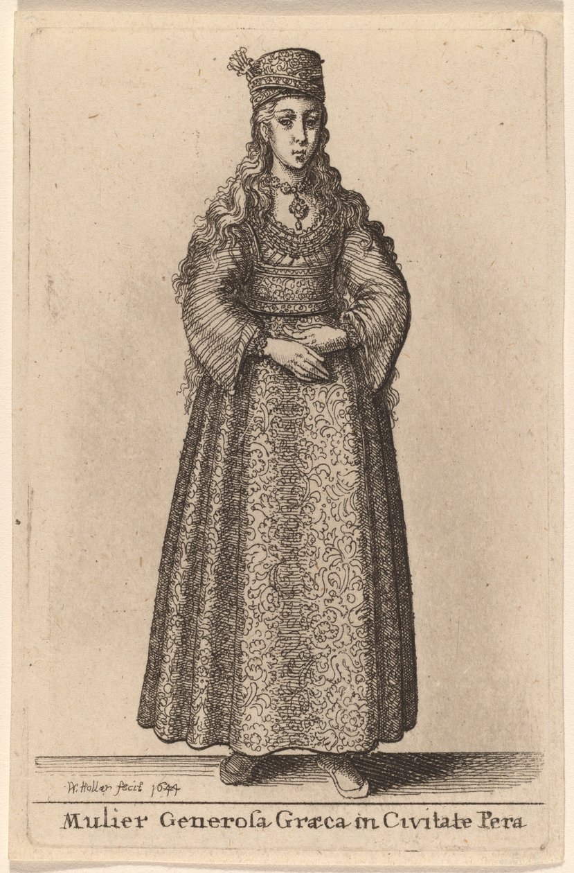 Velkorysá Řeka ve městě Pera od Wenceslaus Hollar