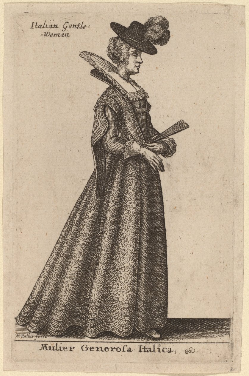 Velkorysá Italka od Wenceslaus Hollar