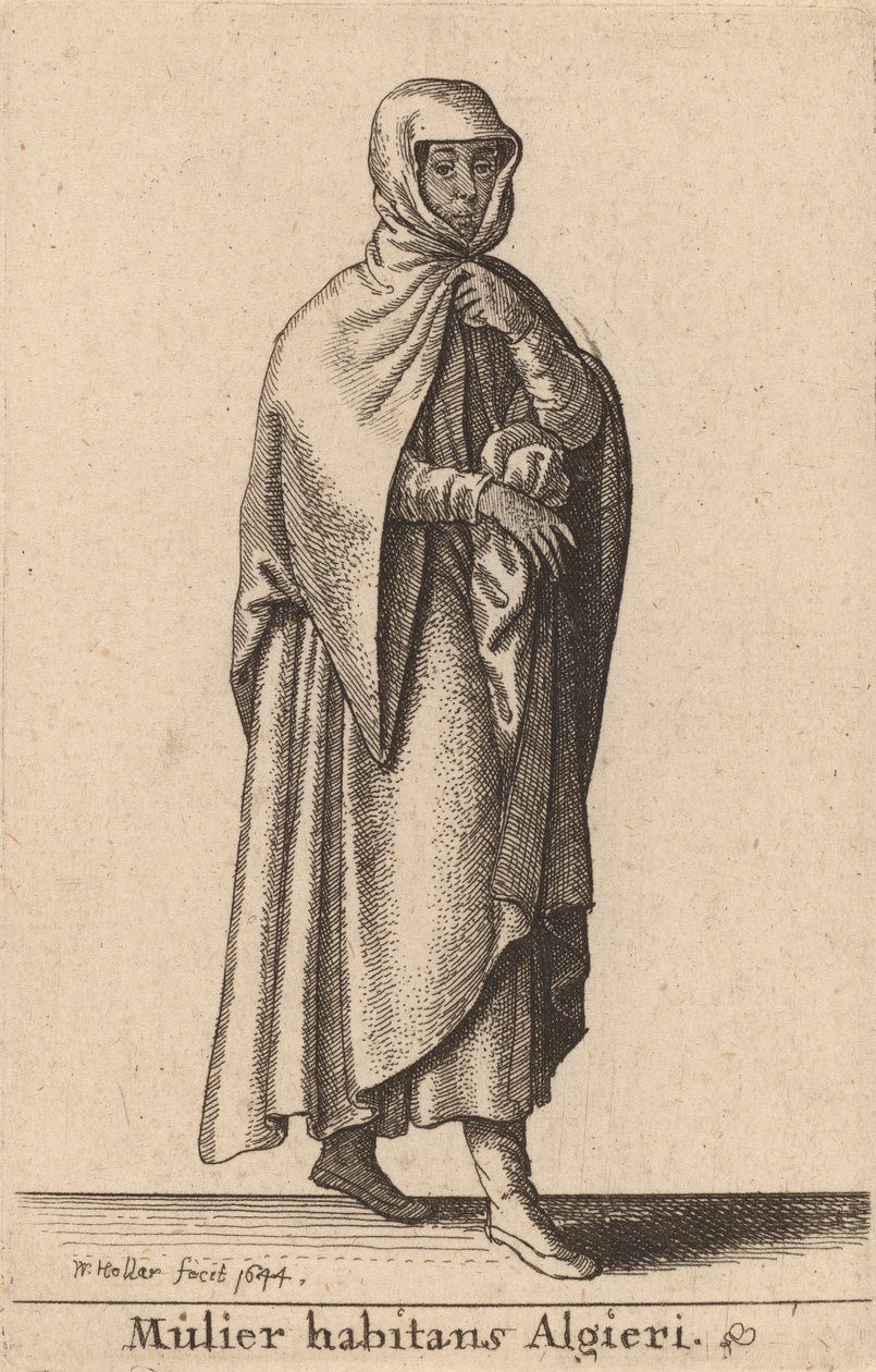 Žena žijící v Alžíru, 1644. od Wenceslaus Hollar