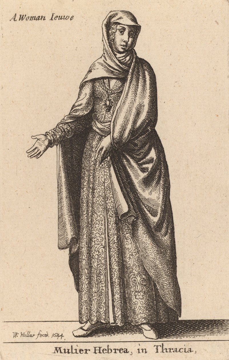Mulier Hebrea v Thrákii, 1644. od Wenceslaus Hollar