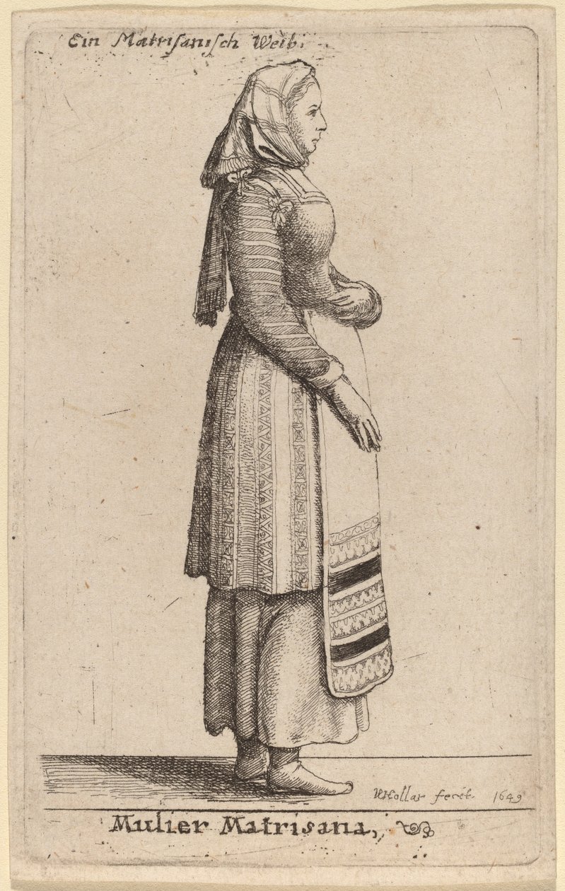 Matrisana žena od Wenceslaus Hollar