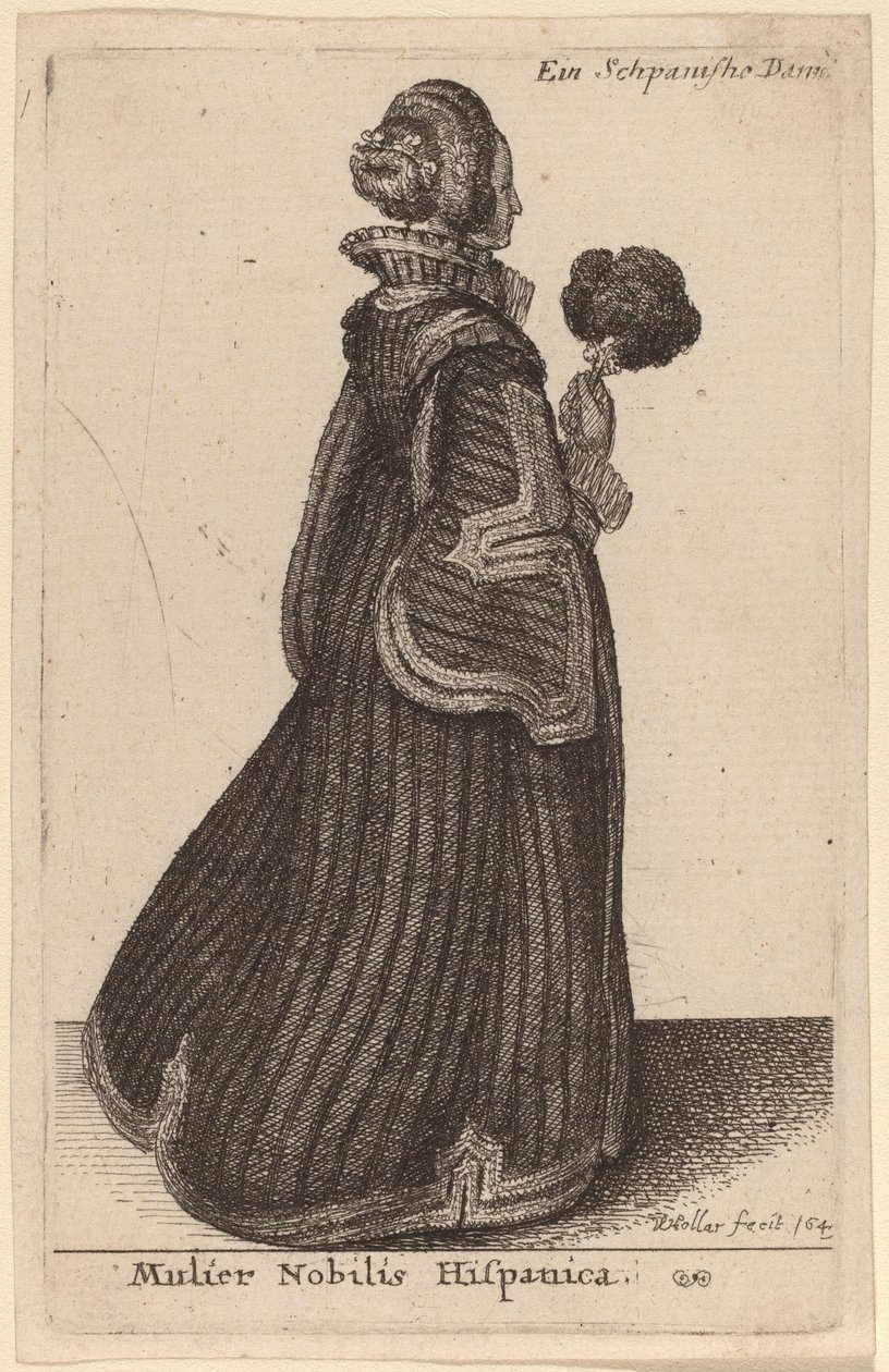 Španělská šlechtična od Wenceslaus Hollar