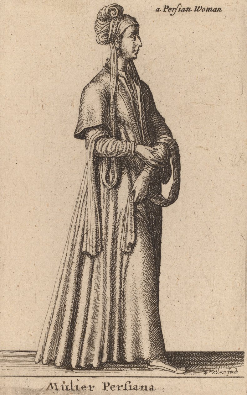 Perská žena. od Wenceslaus Hollar