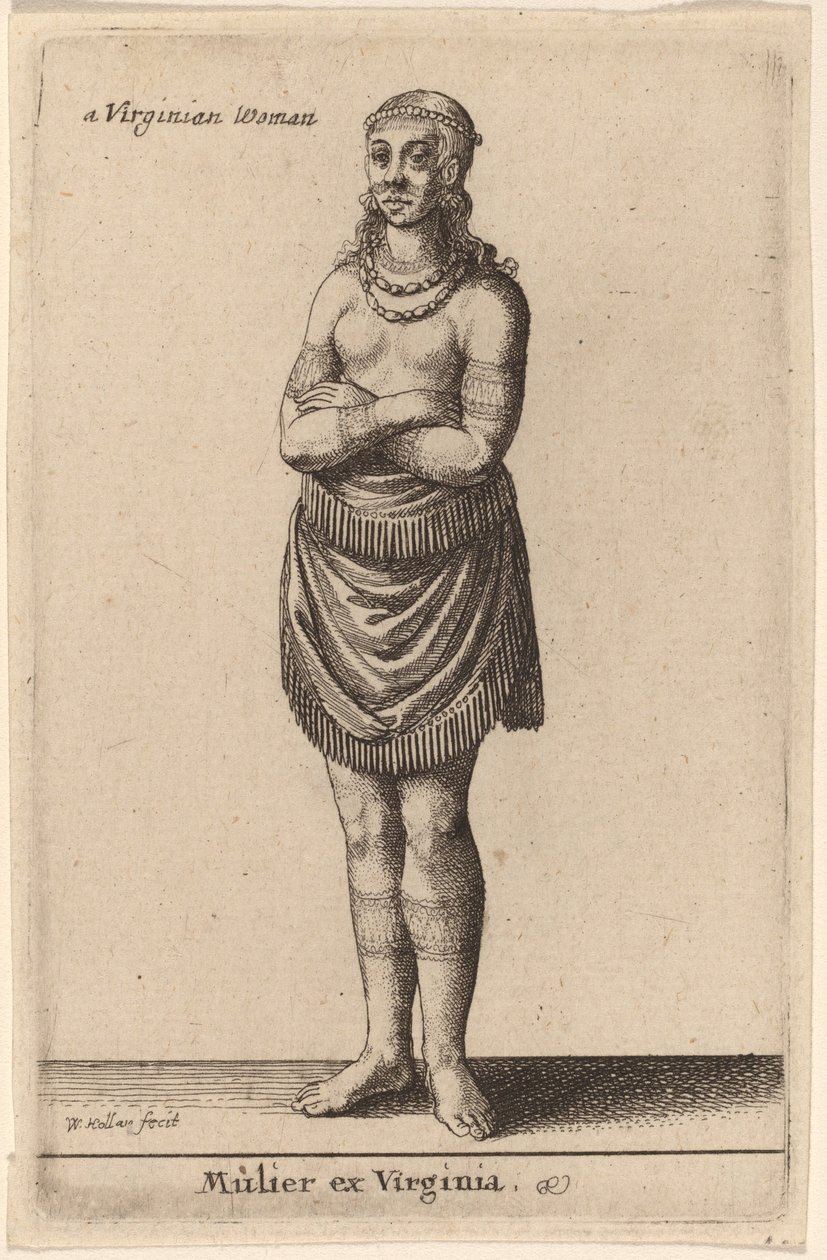 Žena z Virginie od Wenceslaus Hollar