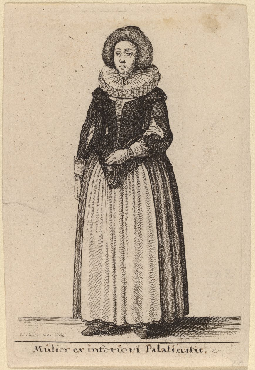 Žena z dolního Palainatu od Wenceslaus Hollar
