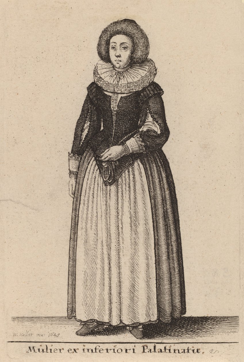 Žena z Dolní Falce, 1643 od Wenceslaus Hollar