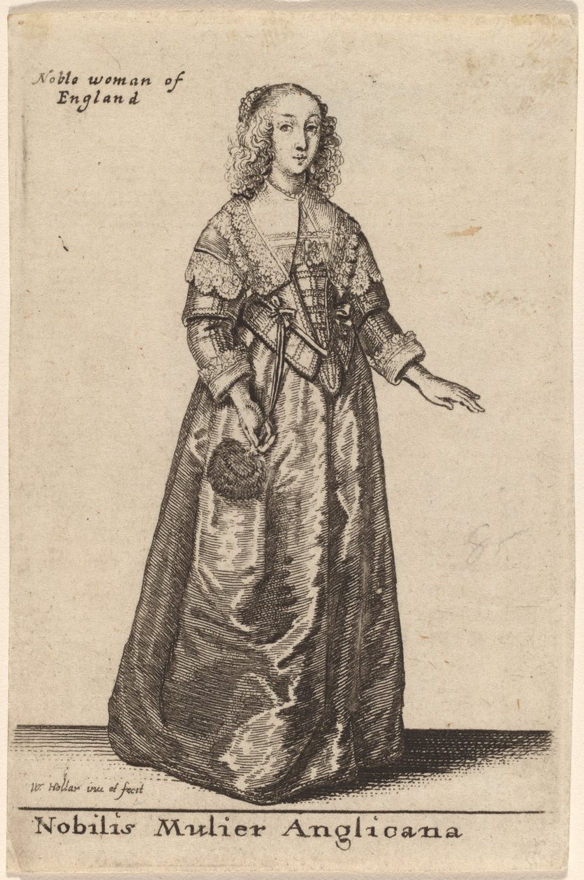 Ušlechtilá Angličanka od Wenceslaus Hollar