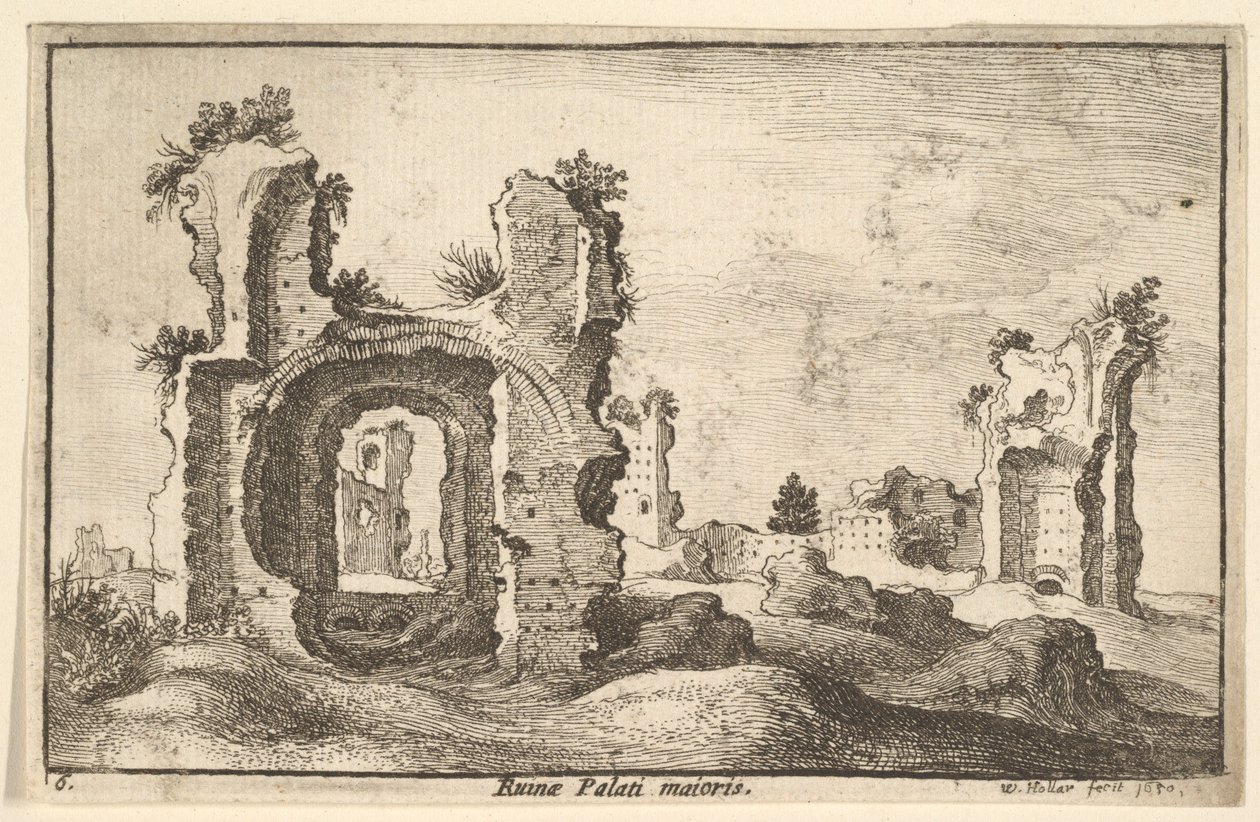 Palatine Palace, Řím, 1650 od Wenceslaus Hollar