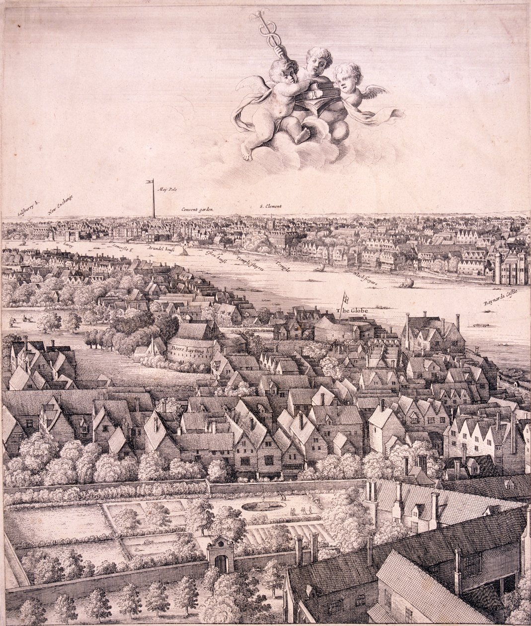 Panoramatický výhled na Londýn, c1670 od Wenceslaus Hollar