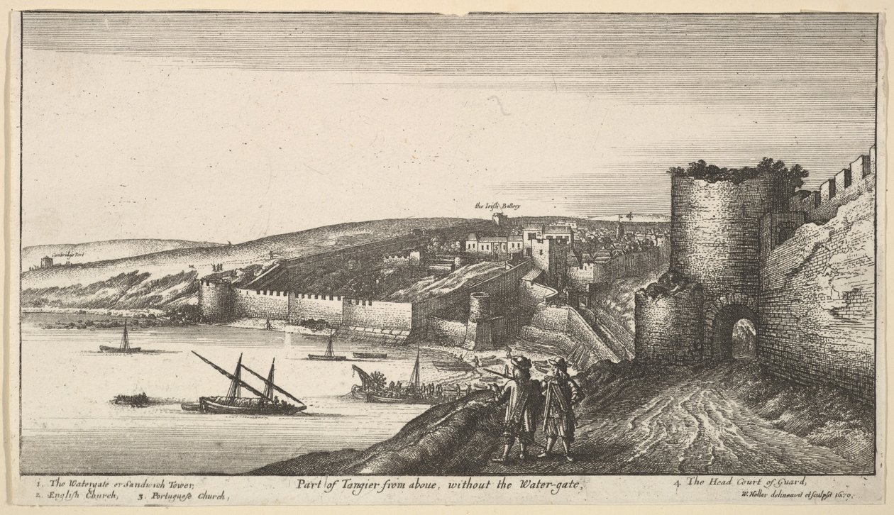 Část Tangeru z Aboue, bez vodní brány, 1670. od Wenceslaus Hollar