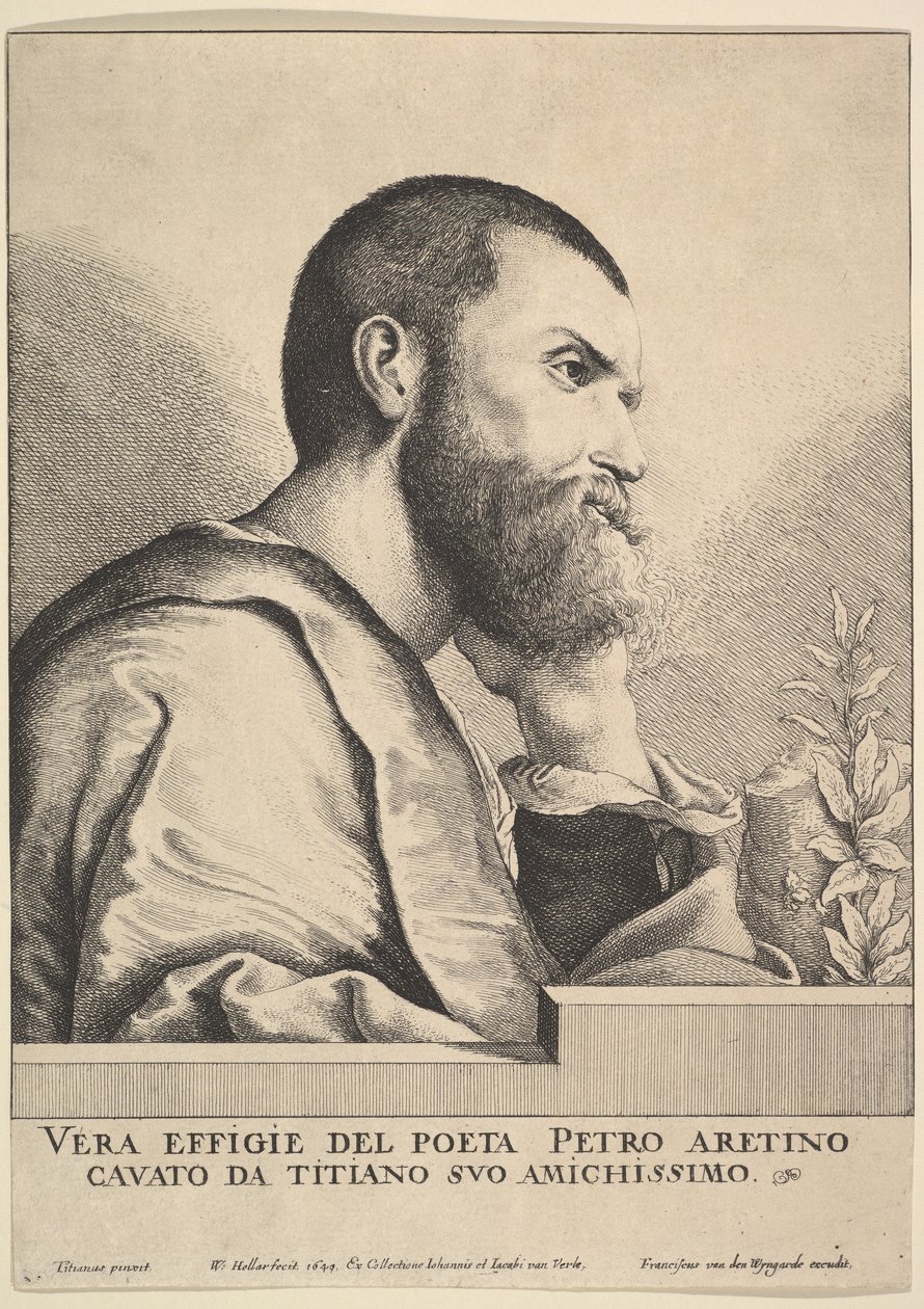 Pietro Aretino, 1649. od Wenceslaus Hollar