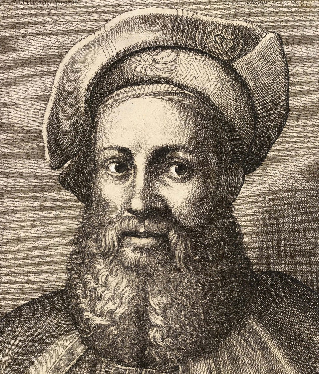 Portrét Pietra Aretina, asi 1670 od Wenceslaus Hollar