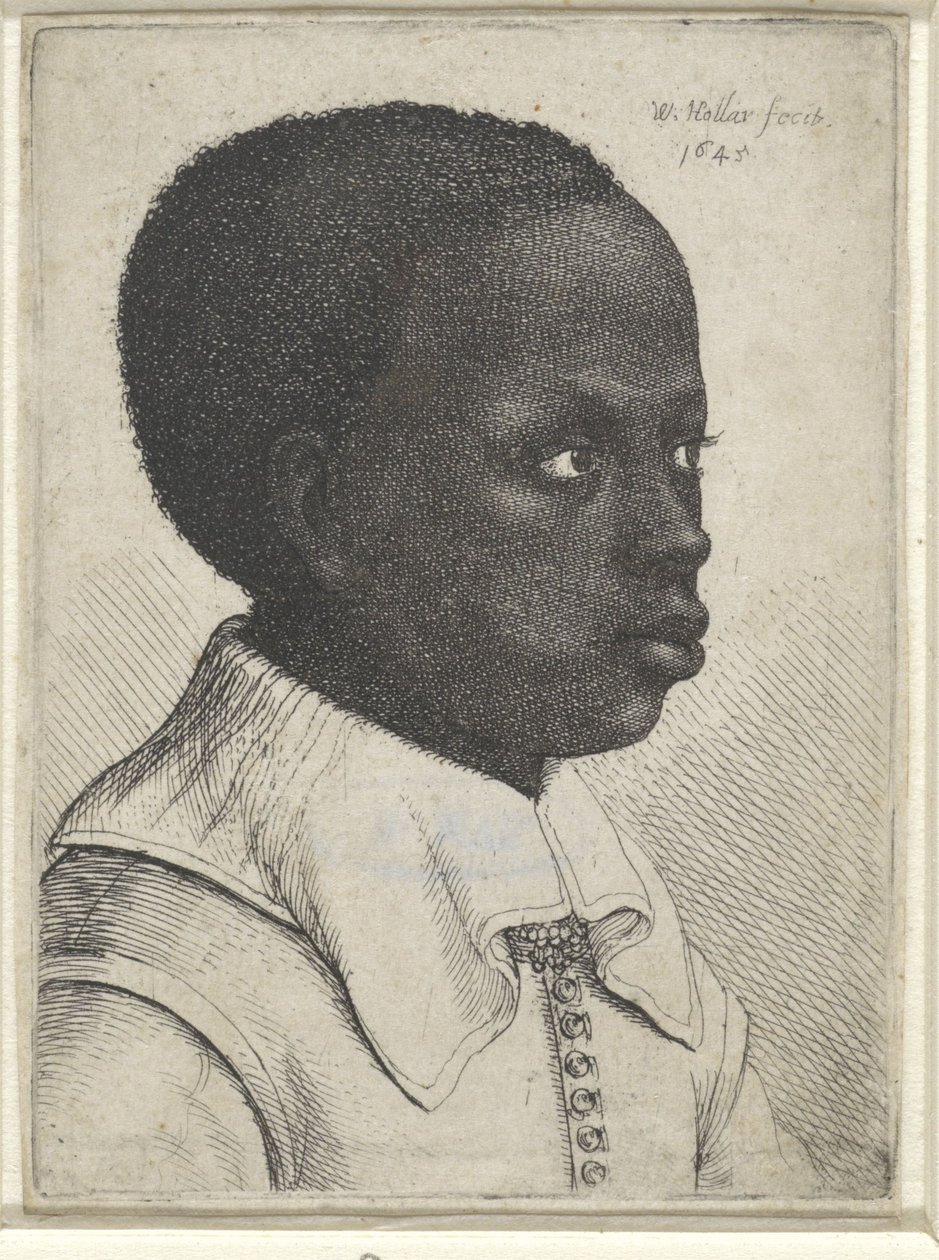 Portrét černého chlapce, 1645 od Wenceslaus Hollar