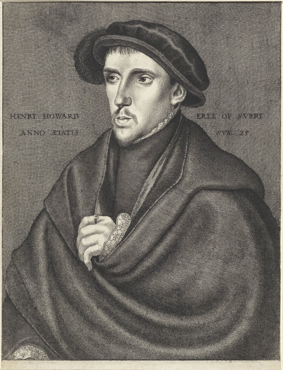 Portrét Henryho Howarda, hraběte ze Surrey od Wenceslaus Hollar