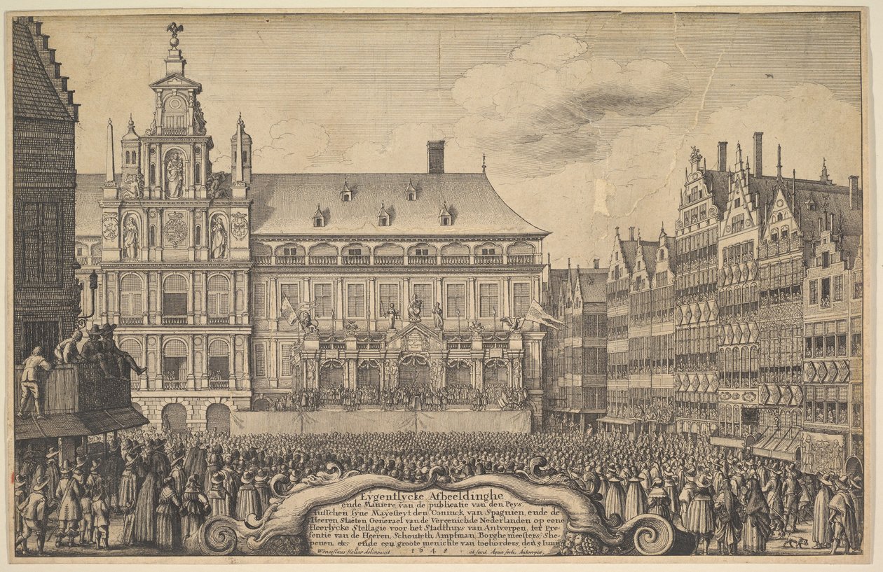 Vyhlášení smlouvy Munster, 1648. od Wenceslaus Hollar