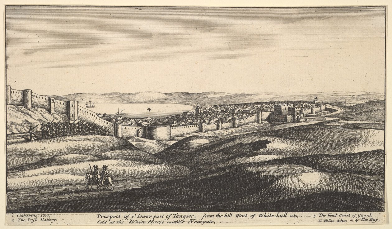 Vyhlídka na dolní část Tangeru, ca. 1670. od Wenceslaus Hollar