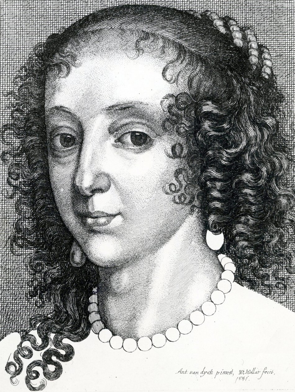 Královna Henrietta Maria, 1641 od Wenceslaus Hollar