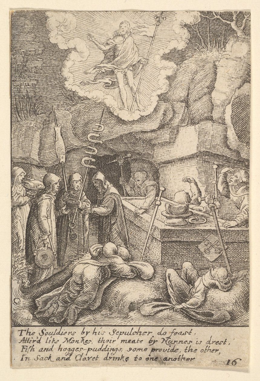 Vzkříšení, 1625-77. od Wenceslaus Hollar