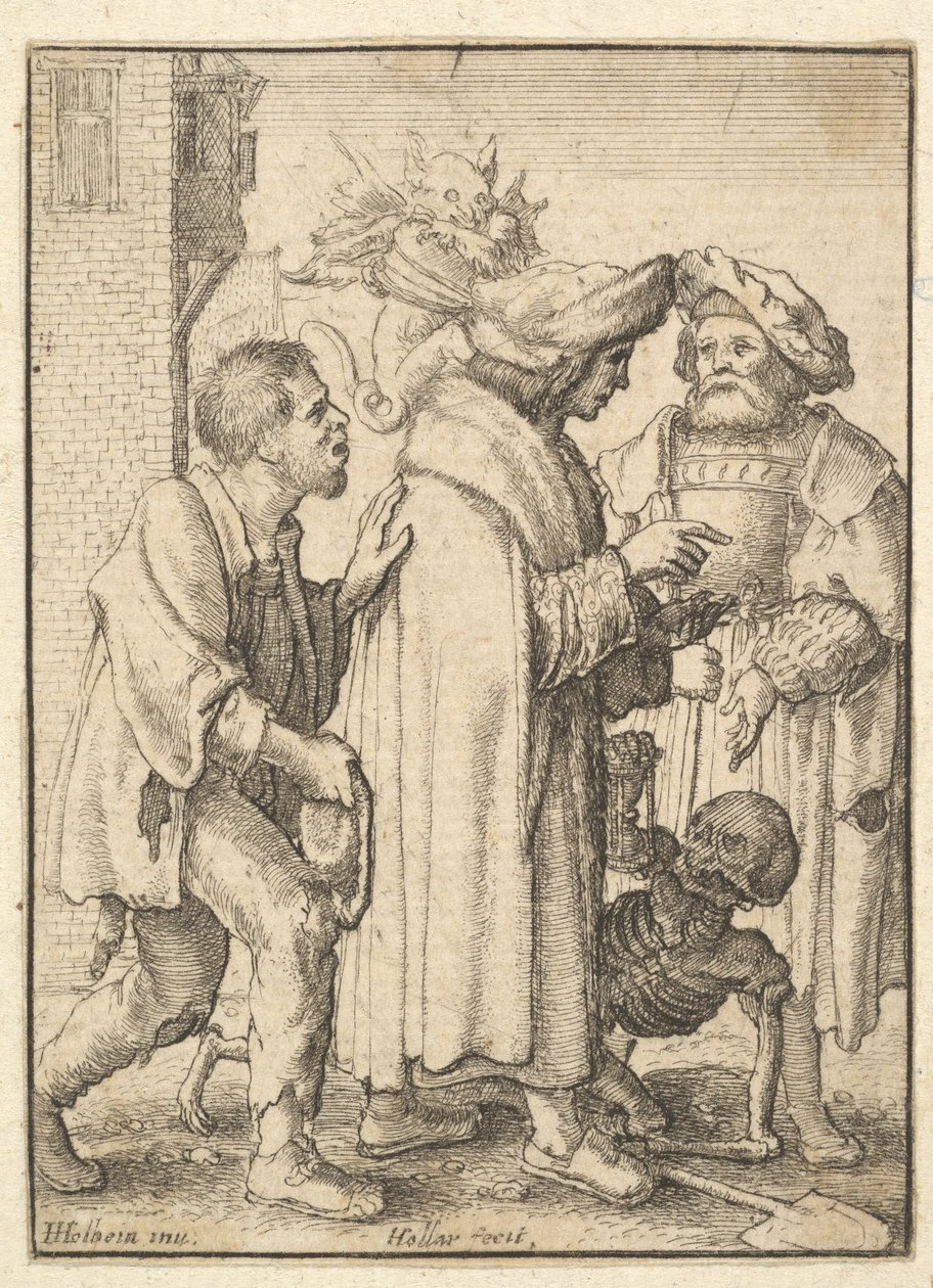 Bohatý muž, z tance smrti, 1651. od Wenceslaus Hollar
