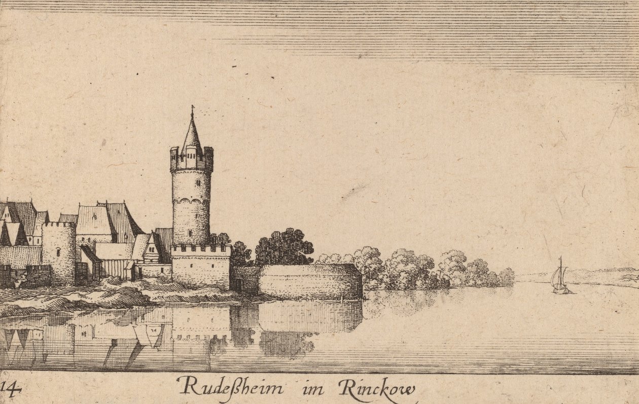 Rudesheim, 1635. od Wenceslaus Hollar