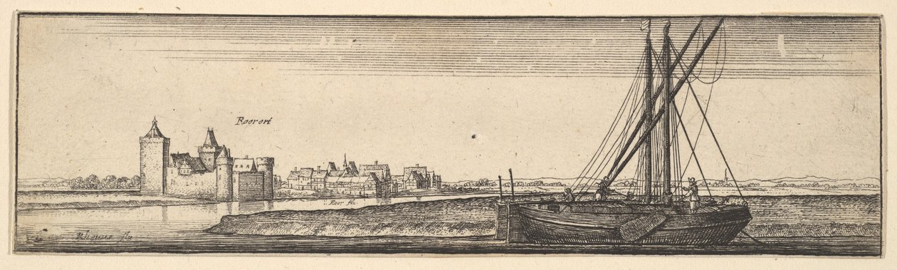Ruhrort, 1642-44. od Wenceslaus Hollar