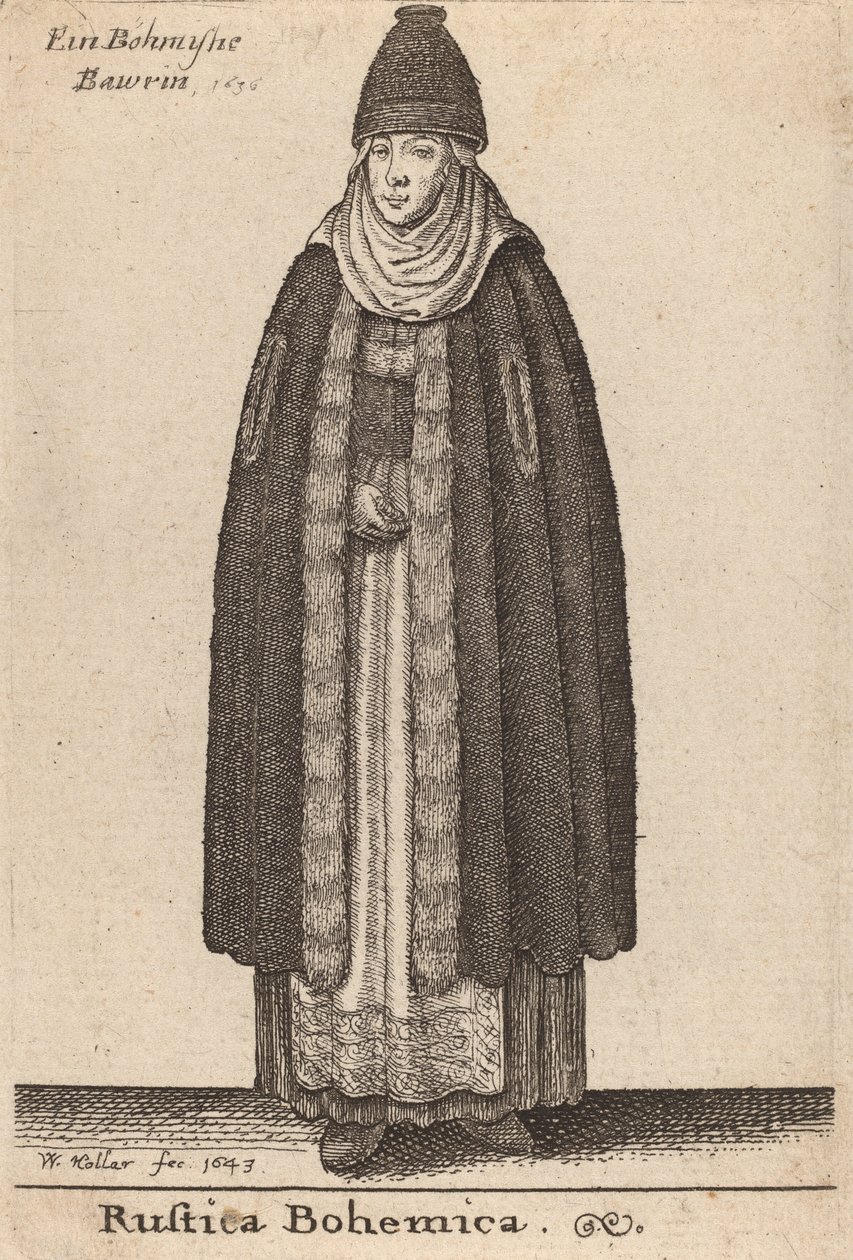 Rustica Bohemica, 1643 od Wenceslaus Hollar
