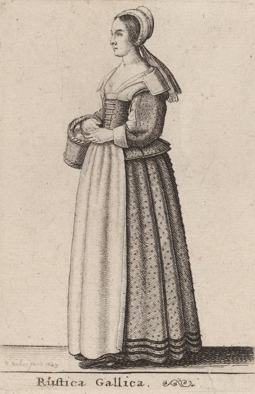 Francouzské zemědělství, 1643 od Wenceslaus Hollar