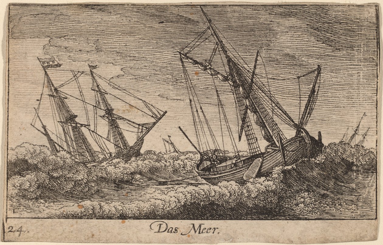 Mořská scéna od Wenceslaus Hollar