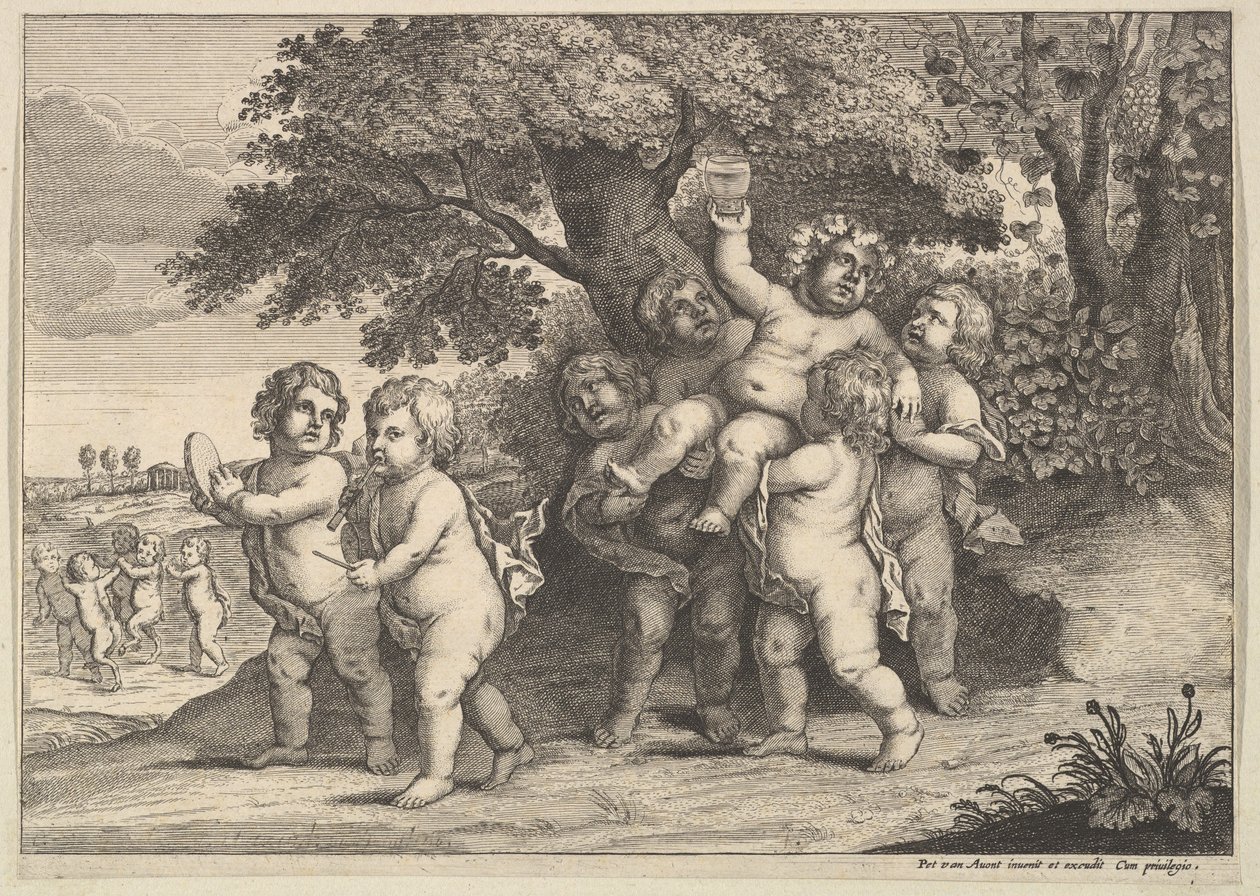 Sedm chlapců, 1625-77. od Wenceslaus Hollar